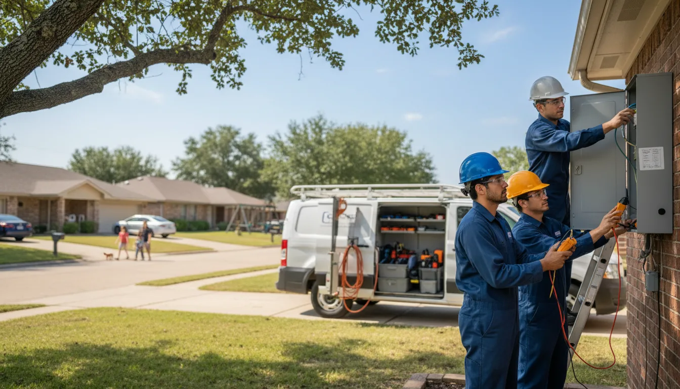 Certified electrician providing emergency electrical services in Hennepin, OK